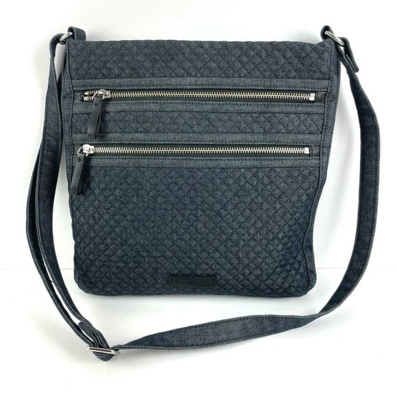 Vera Bradley Handbags - Vera Bradley Crossbody Bag Iconic Denim Triple Zip